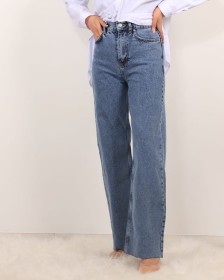 بنطال بقصة فلو ~ جينز ساده (TS-0091)