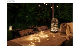 حبل إضاءة طاقة شمسية 32 متر