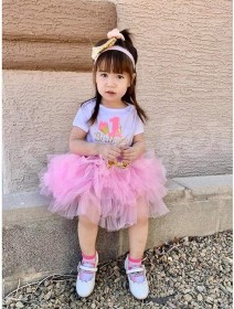 طقم تنورة نفاش مع بكلة وجرابات