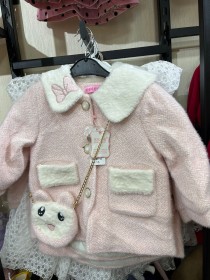 جاكيت زهري تقيل مع شنطة