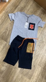 طقم شورت ولادي جيبة ملونة