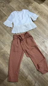 طقم تركي بنطلون كرميدي مخطط