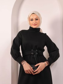 فستان قطن رسمي وعملي ~ شتوي (iD-00827)
