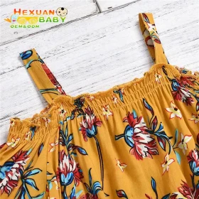 طقم تنورة جينز سحاب كامل مع بلوزة أصفر