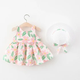 فستان مورد ببيونة من الخلف مع طاقية